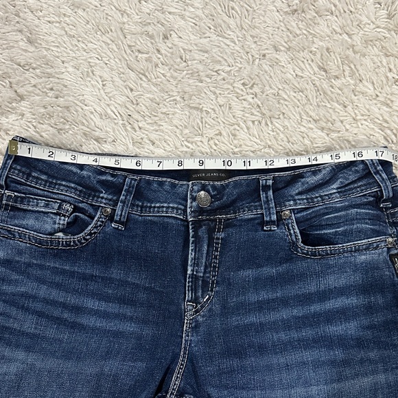 Women’s Silver Dark Indigo Straight Leg Jeans - Picture 8 of 9